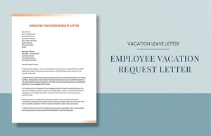 Employee Vacation Request Letter