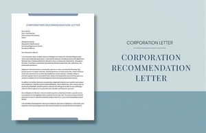 Corporation Recommendation Letter