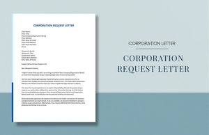 Corporation Request Letter Corporation Request Letter