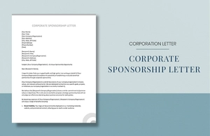 Corporate Sponsorship Letter