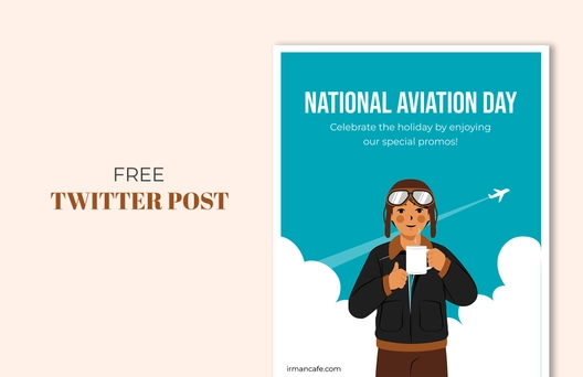 National Aviation Day Twitter Post Template