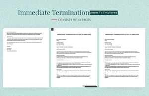 Immediate Termination Letter To Employee
