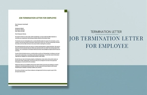 Job Termination Letter For Employee Job Termination Letter For Employee