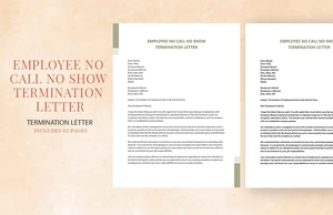 Employee No Call No Show Termination Letter