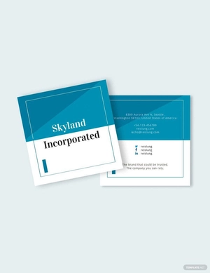 Creative Square Business Card Template