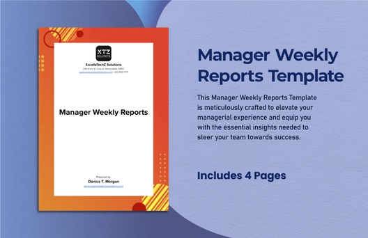 Manager Weekly Reports Template Manager Weekly Reports Template