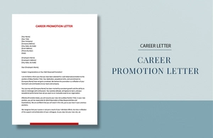 Career Promotion Letter