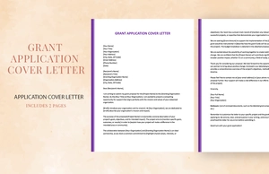 Grant Application Cover Letter