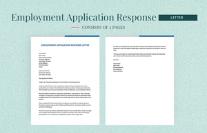 Employment Application Response Letter