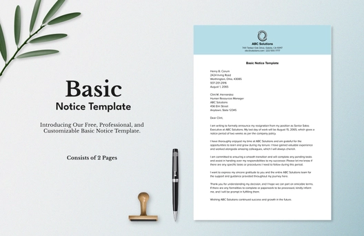 Basic Notice Template