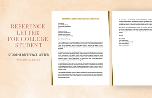 Reference Letter For College Student