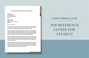 Job Reference Letter For Student