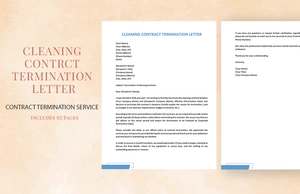 Cleaning Contract Termination Letter