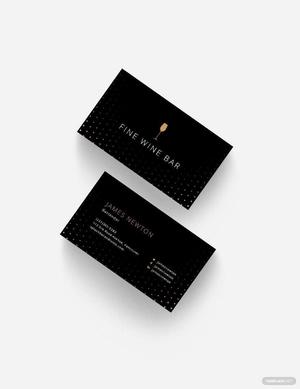 Elegant Bartender Business Card Template
