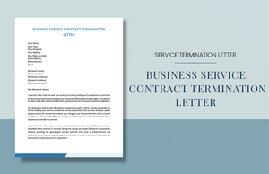 Business Service Contract Termination Letter