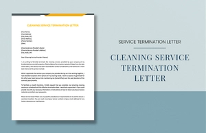 Cleaning Service Termination Letter