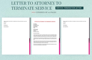 Letter To Attorney To Terminate Services