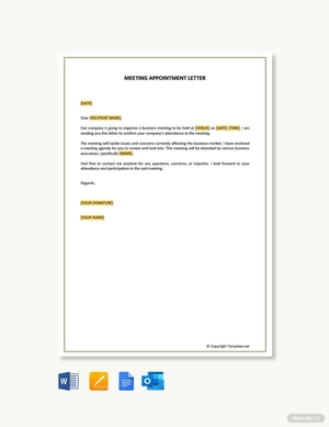 Meeting Appointment Letter