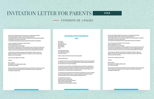 Invitation Letter For Parents Visa Invitation Letter For Parents Visa