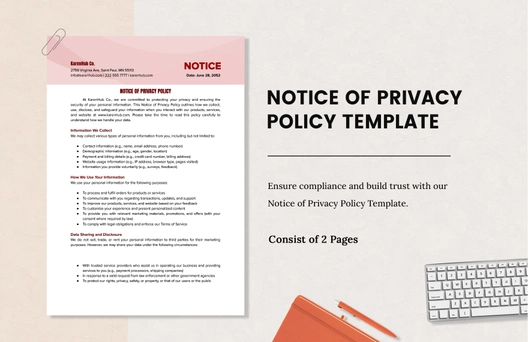 Notice of Privacy Policy Template