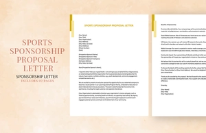 Sports Sponsorship Proposal Letter
