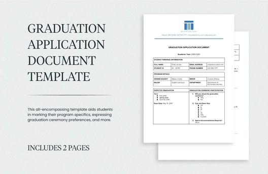 Graduation Application Document Template