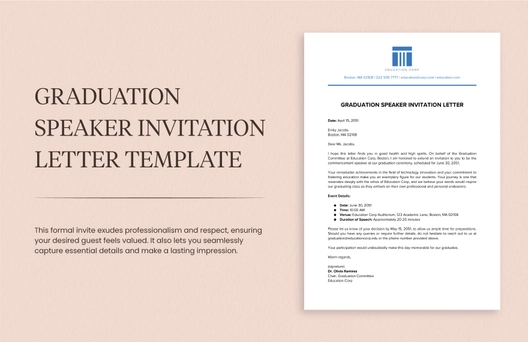 Graduation Speaker Invitation Letter Template