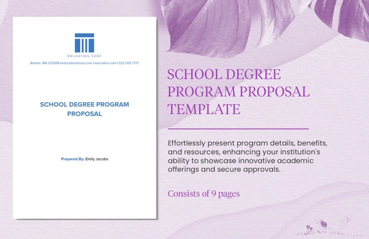 School Degree Program Proposal Template