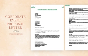 Corporate event proposal letter