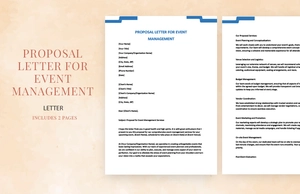 Proposal letter for event management