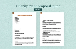 Charity event proposal letter