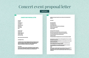 Concert event proposal letter