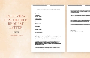 Interview reschedule request letter