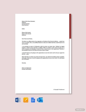 Church Membership Resignation Letter