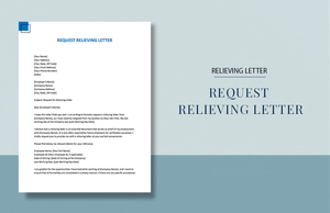 Request Relieving Letter