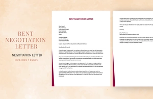 Rent Negotiation Letter