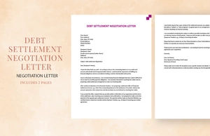 Debt Settlement Negotiation Letter