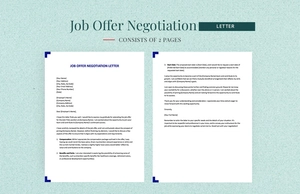 Job Offer Negotiation Letter