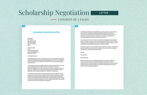 Scholarship Negotiation Letter