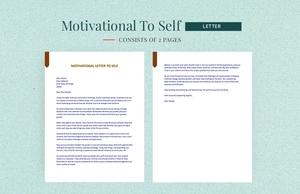 Motivational Letter To Self Motivational Letter To Self