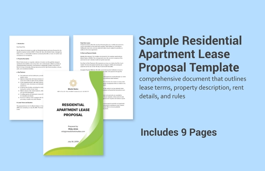Sample Residential Apartment Lease Proposal Template