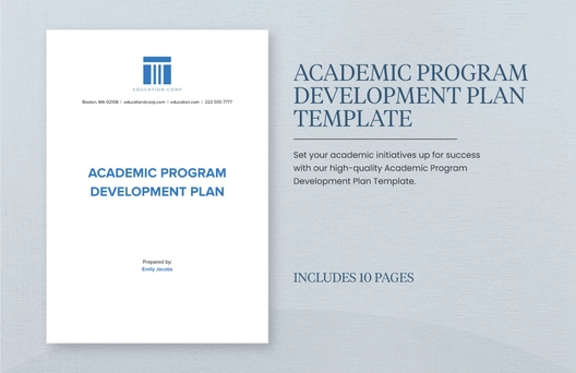 Academic Program Development Plan Template