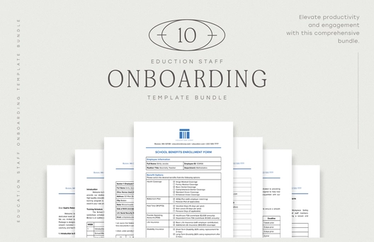 10 Education Staff Onboarding Template Bundle