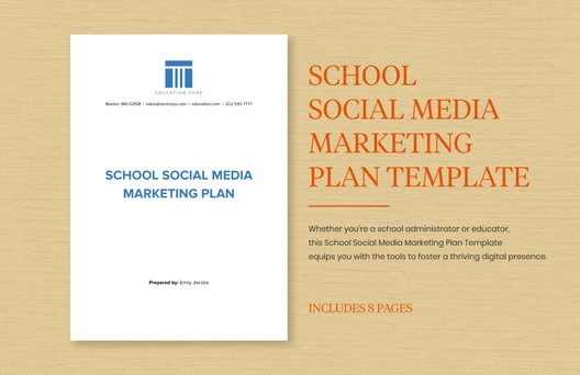 School Social Media Marketing Plan Template