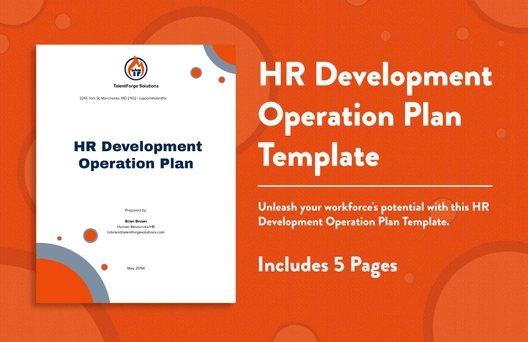HR Development Operation Plan Template