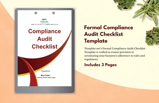 Formal Compliance Audit Checklist Template Formal Compliance Audit Checklist Template