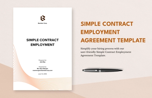 Simple Contract Employment Agreement Template