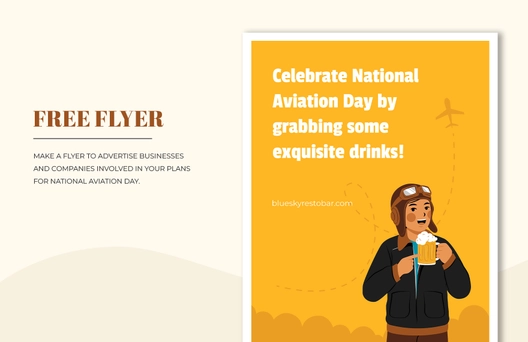 National Aviation Day Flyer Template