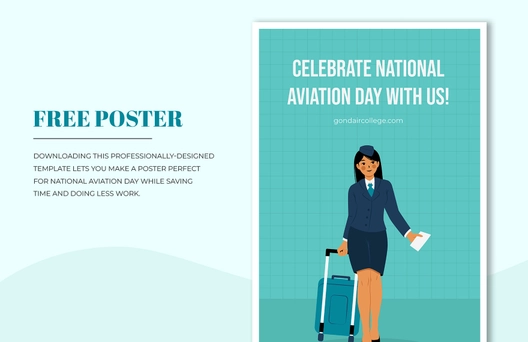 National Aviation Day Poster Template