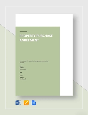 Property Purchase Agreement Sample Template Property Purchase Agreement Sample Template